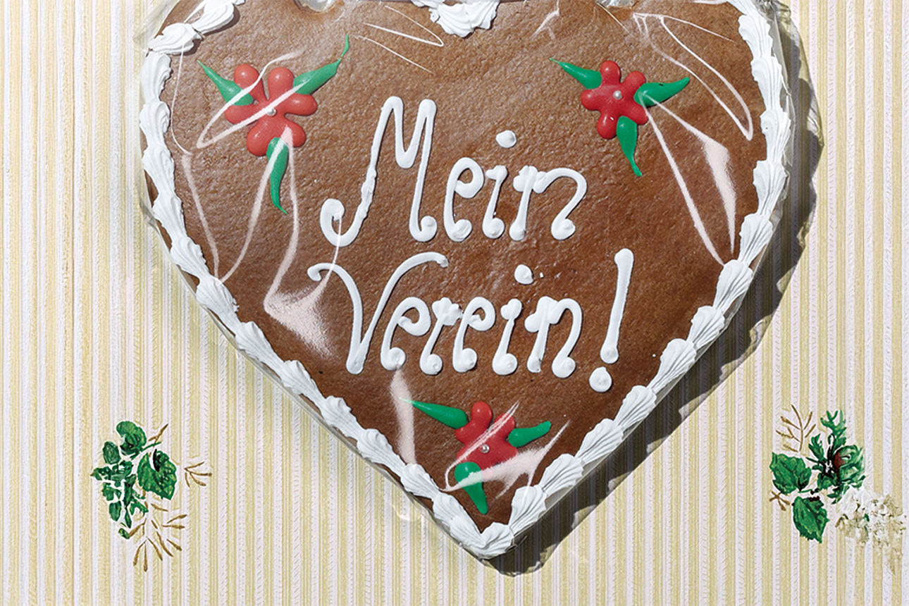 Lebkuchenherz mit dem Schriftzug "Mein Verein!"