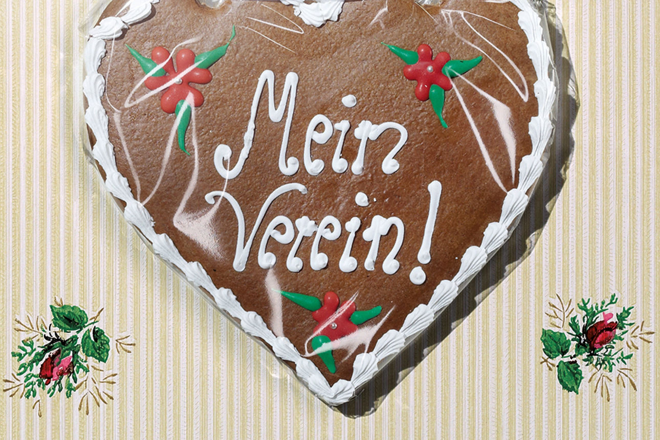 Lebkuchenherz mit dem Schriftzug "Mein Verein!"