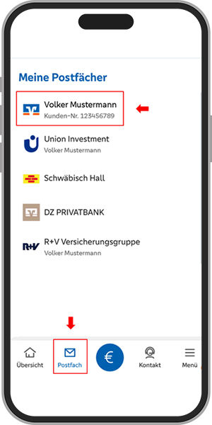 Freischaltung über die VR Banking App